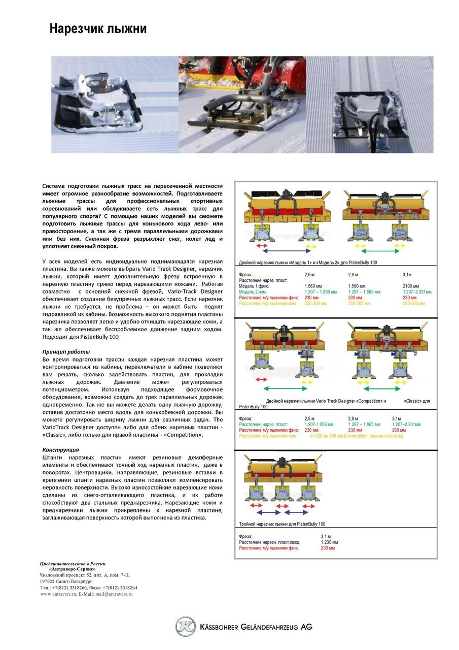 Нарезчик лыжни (PistenBully 100)